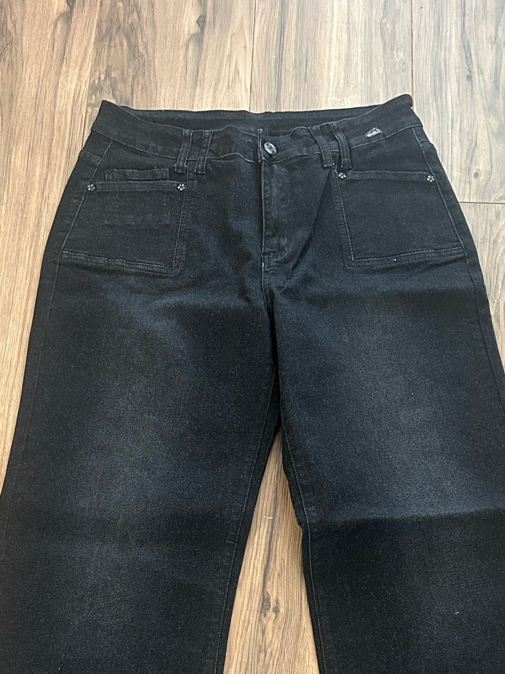 High-Rise Black Wide-Leg Jeans for Women